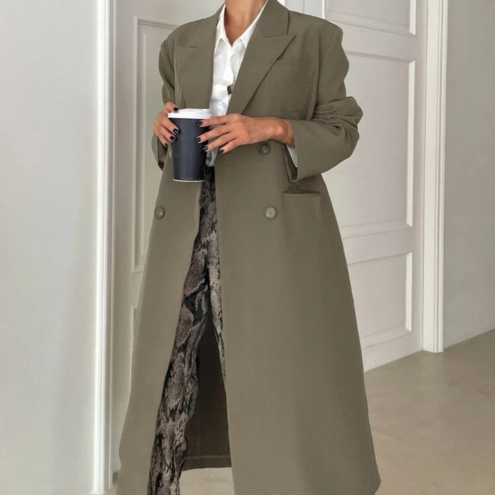 DAZY Double Breasted Longline Coat